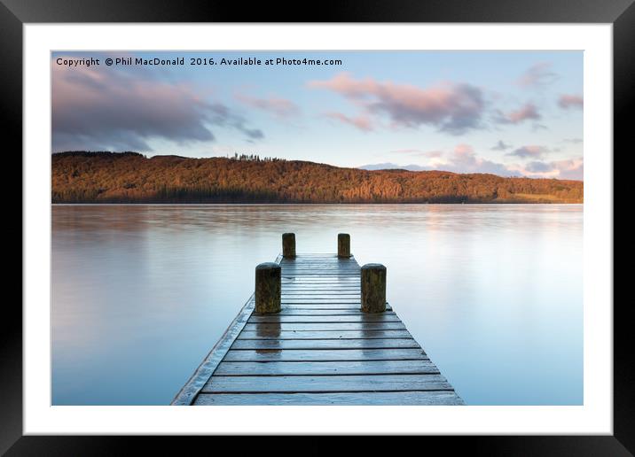 Lake District Jetty, Winter 2015 Framed Mounted Print by Phil MacDonald