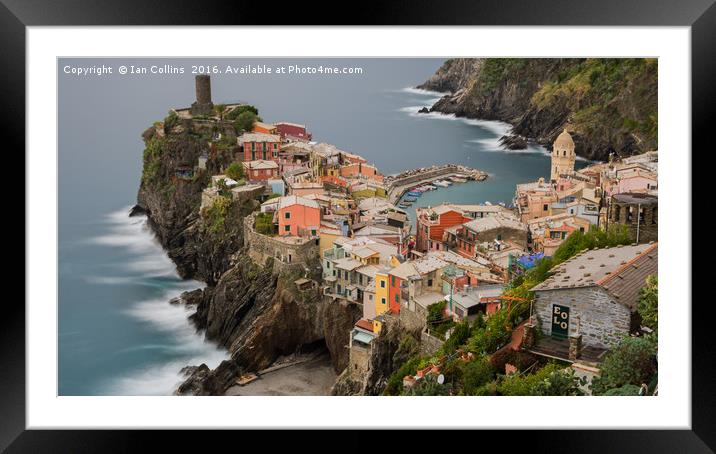 A Long Look at Vernazza, Italy Framed Mounted Print by Ian Collins