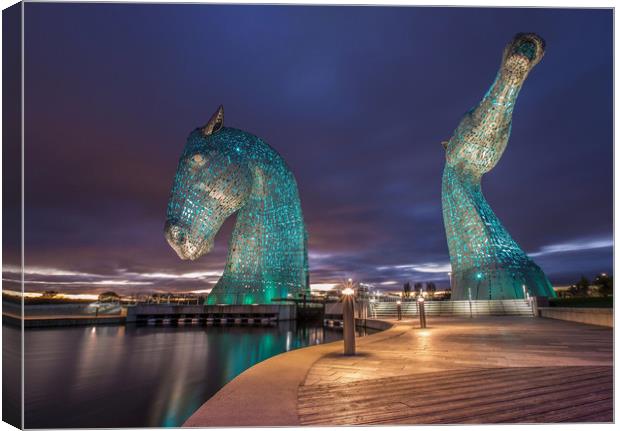 The Kelpies Canvas Print by Angela H