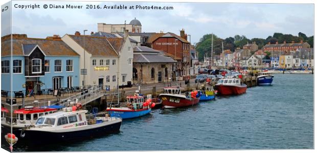 Weymouth Harbour Canvas Print by Diana Mower