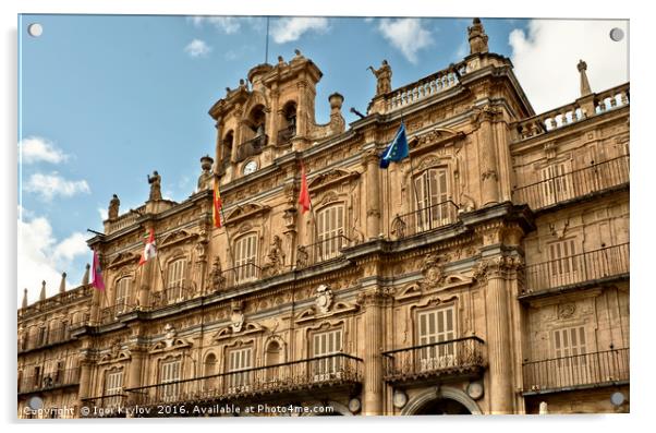 City Hall of Salamanca  Acrylic by Igor Krylov