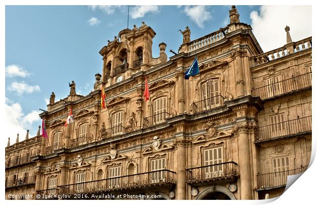 City Hall of Salamanca  Print by Igor Krylov