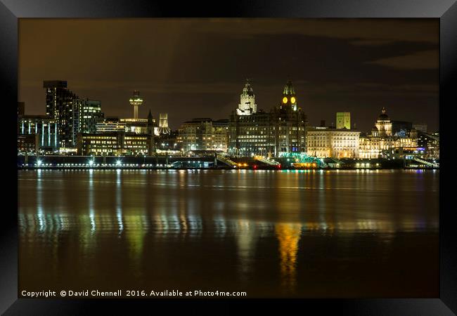 Liverpool Cityscape   Framed Print by David Chennell