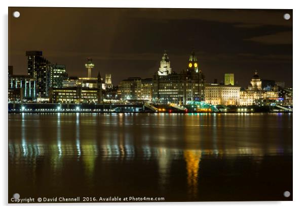 Liverpool Cityscape   Acrylic by David Chennell