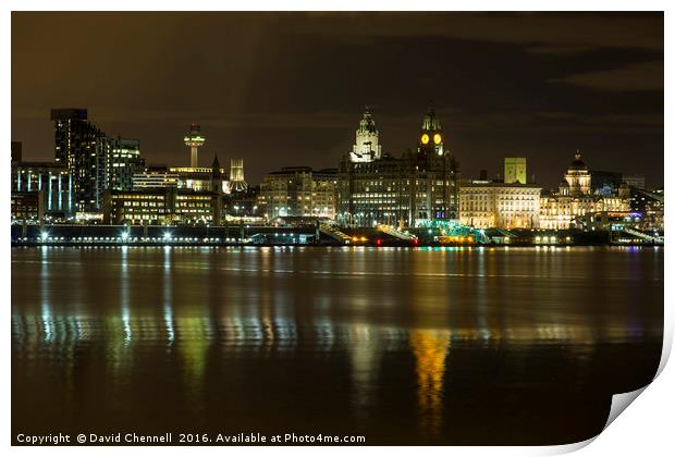 Liverpool Cityscape   Print by David Chennell