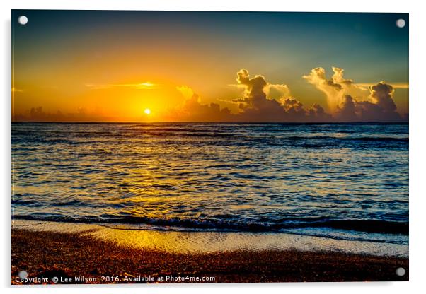 Caribbean Sunrise Acrylic by Lee Wilson