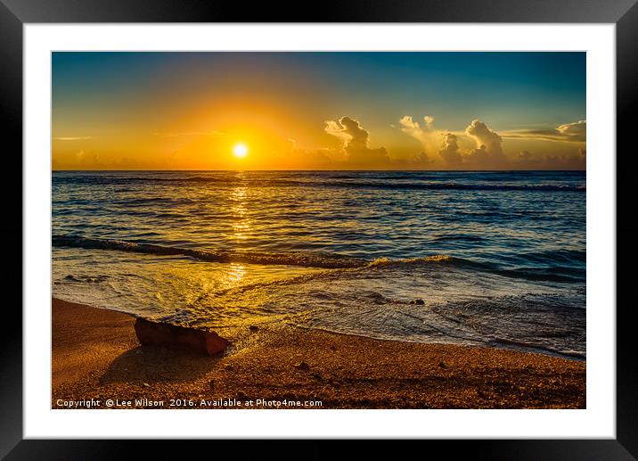 Dawn Beach Framed Mounted Print by Lee Wilson