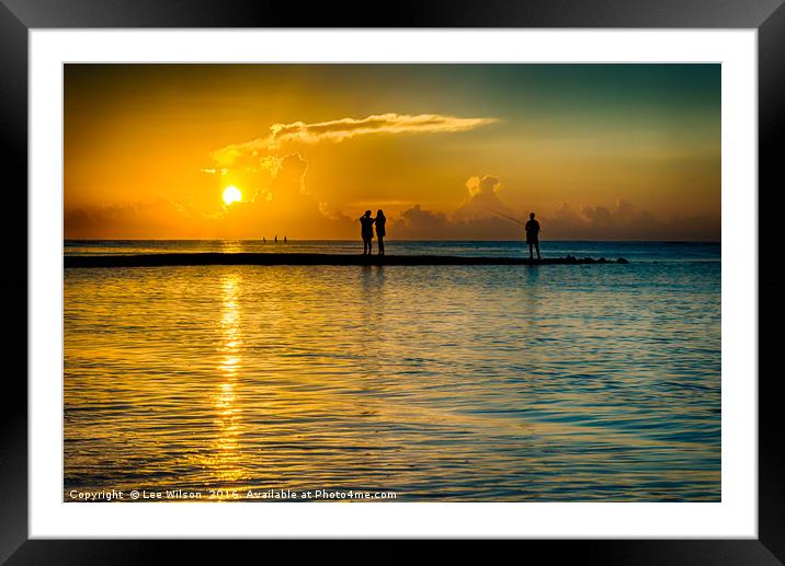 Enjoy the Sunrise Framed Mounted Print by Lee Wilson