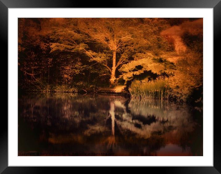 Serene Reflection Framed Mounted Print by Beryl Curran
