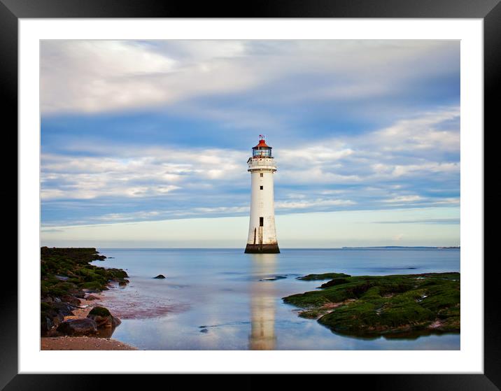 Perch Rock Lighthouse Framed Mounted Print by David McCulloch