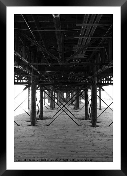 Under The Pier Framed Mounted Print by Adrian Collins