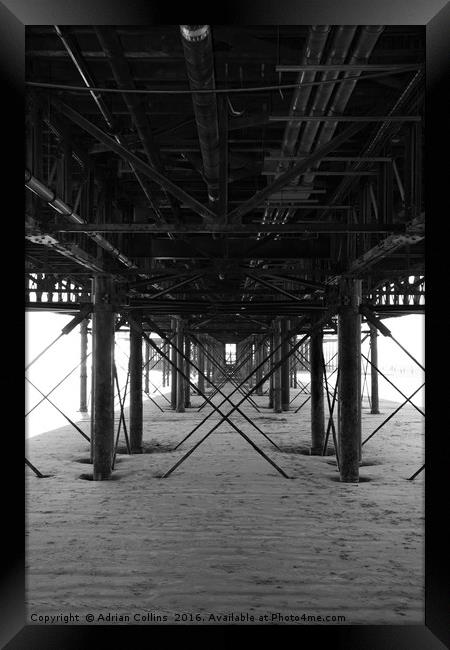 Under The Pier Framed Print by Adrian Collins