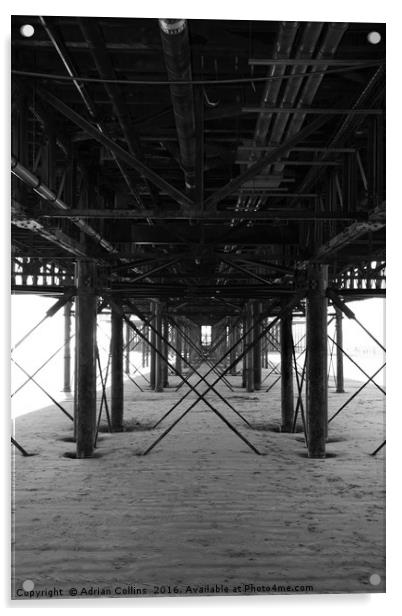 Under The Pier Acrylic by Adrian Collins