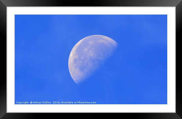 "Moon on a Sunny Day" Framed Mounted Print by Adrian Collins