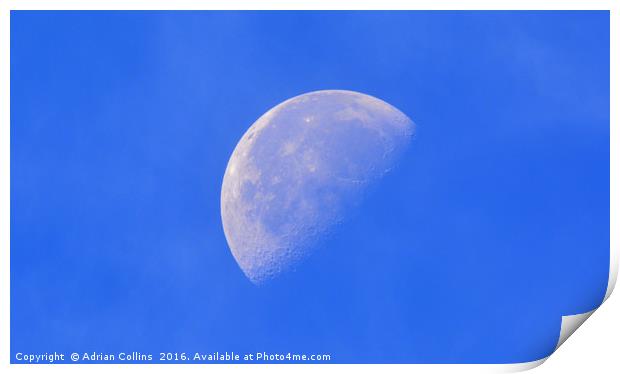 "Moon on a Sunny Day" Print by Adrian Collins