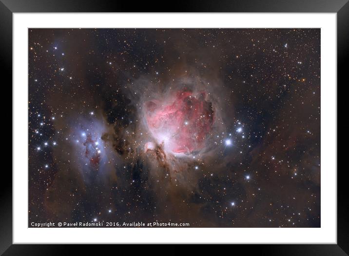 Great Nebula In Orion Framed Mounted Print by Paweł Radomski
