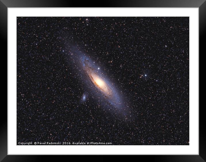 Great galaxy in Andromeda Framed Mounted Print by Paweł Radomski