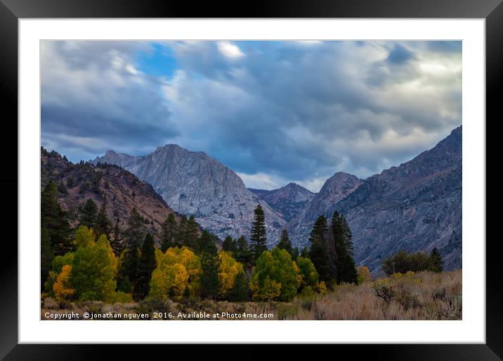 Early Autumn Storm Framed Mounted Print by jonathan nguyen