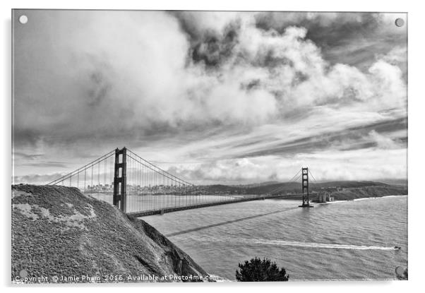 The world famous Golden Gate Bridge in San Francis Acrylic by Jamie Pham