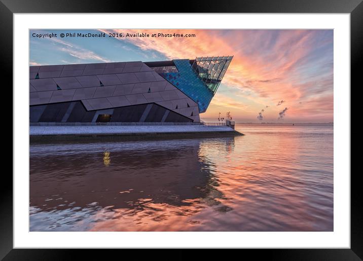 The Deep in Hull, Winter Sunrise on the Humber Framed Mounted Print by Phil MacDonald