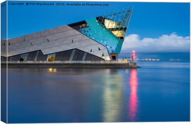 The Deep in Hull, Blue Hour on the Humber Canvas Print by Phil MacDonald