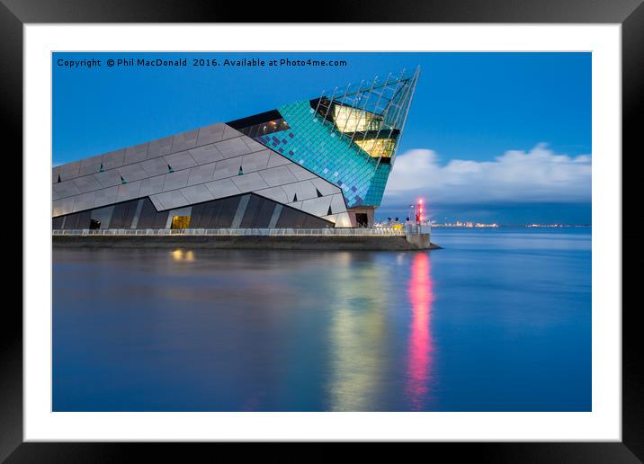 The Deep in Hull, Blue Hour on the Humber Framed Mounted Print by Phil MacDonald