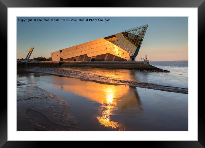 The Deep in Hull, Golden Sunset on the Humber Framed Mounted Print by Phil MacDonald