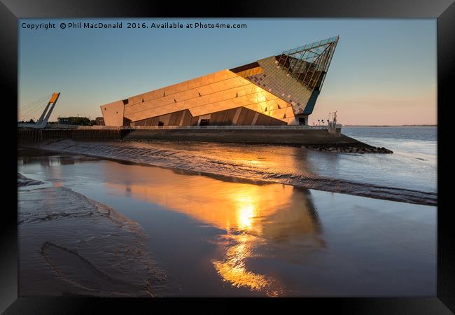 The Deep in Hull, Golden Sunset on the Humber Framed Print by Phil MacDonald