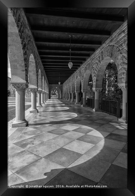 The Arch Shadows BW Framed Print by jonathan nguyen