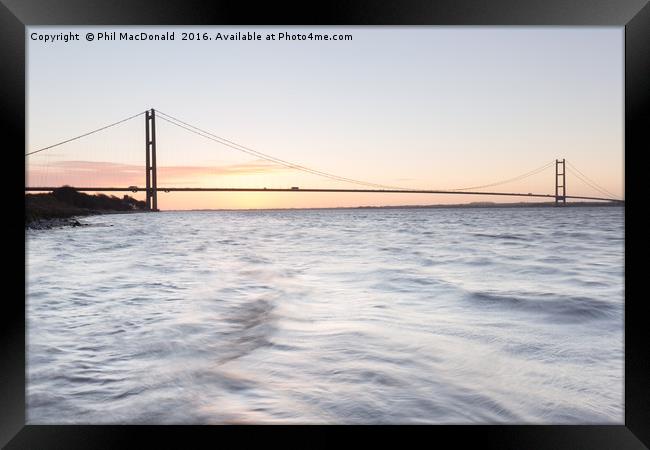 Humber Bridge Dawn, Hull Framed Print by Phil MacDonald