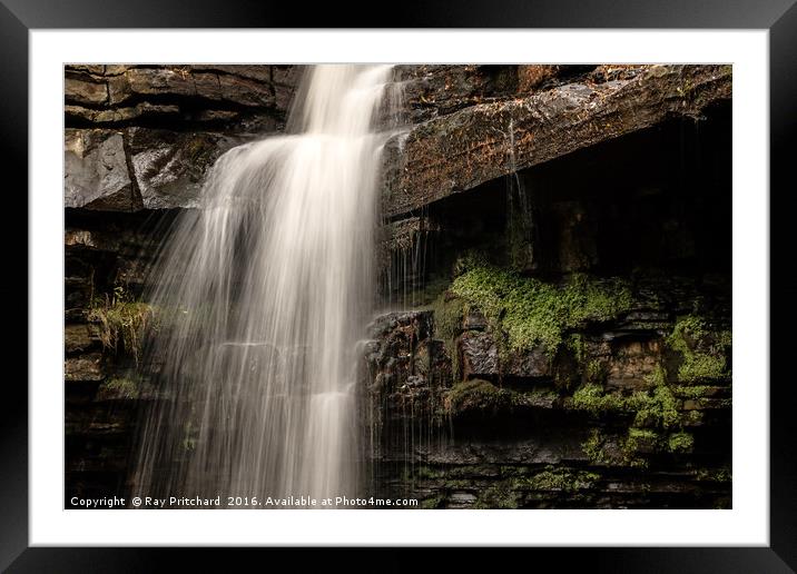 Bow Lee Beck Waterfall Framed Mounted Print by Ray Pritchard