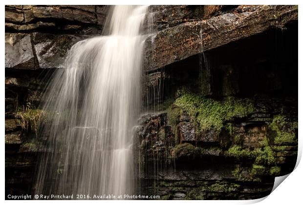 Bow Lee Beck Waterfall Print by Ray Pritchard