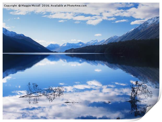 South Mavora Lake, Southland, New Zealand Print by Maggie McCall
