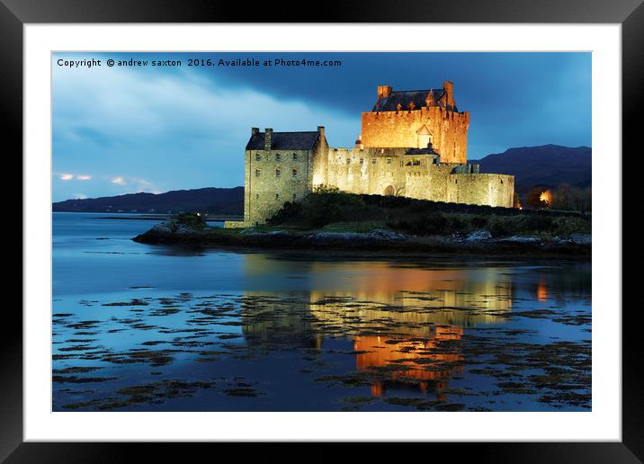 CASTLE IN LIGHTS Framed Mounted Print by andrew saxton