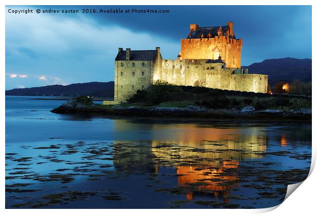 CASTLE IN LIGHTS Print by andrew saxton