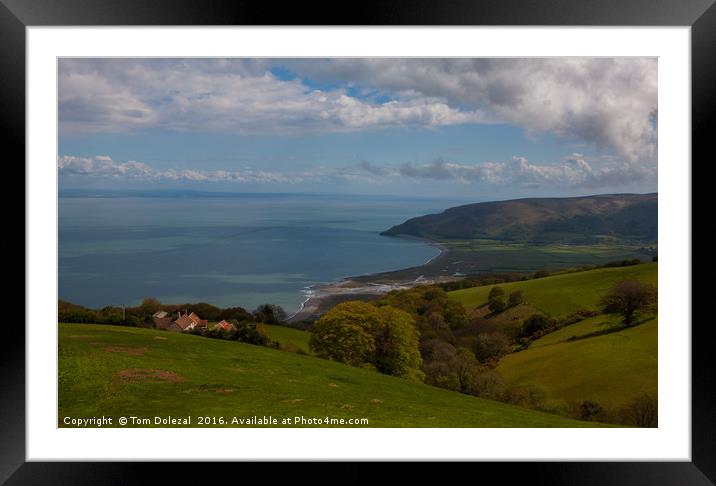 North Devon coastline scene Framed Mounted Print by Tom Dolezal