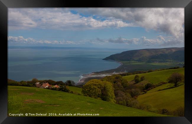 North Devon coastline scene Framed Print by Tom Dolezal