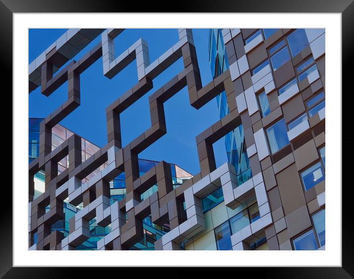 The Cube,Birmingham Framed Mounted Print by Victor Burnside