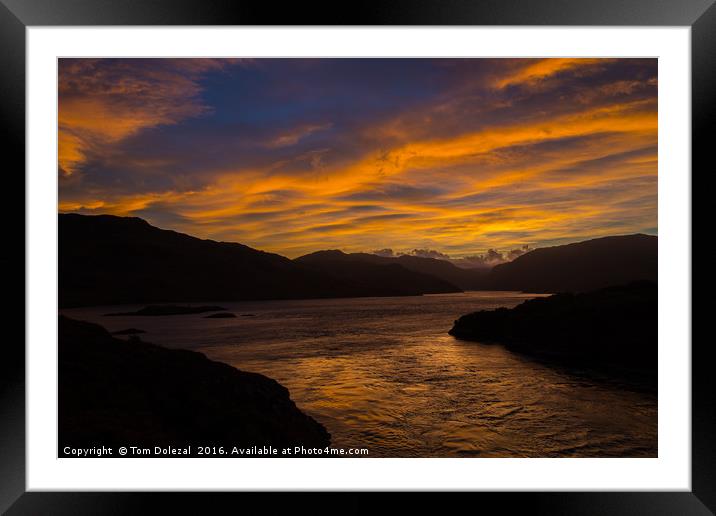 Dramatic Highland sunrise  Framed Mounted Print by Tom Dolezal