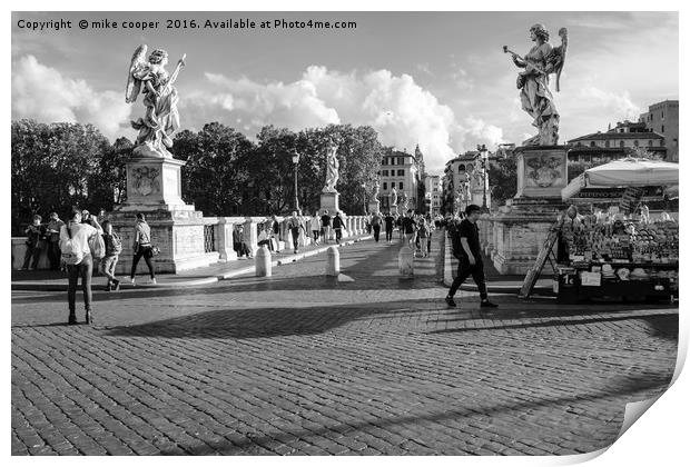 Ponte Sant Angelo Print by mike cooper