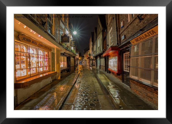 The Shambles, York : 04 of 07 Images Framed Mounted Print by Phil MacDonald