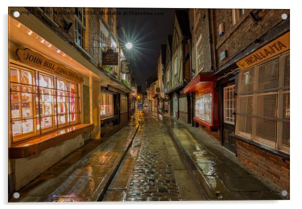The Shambles, York : 04 of 07 Images Acrylic by Phil MacDonald