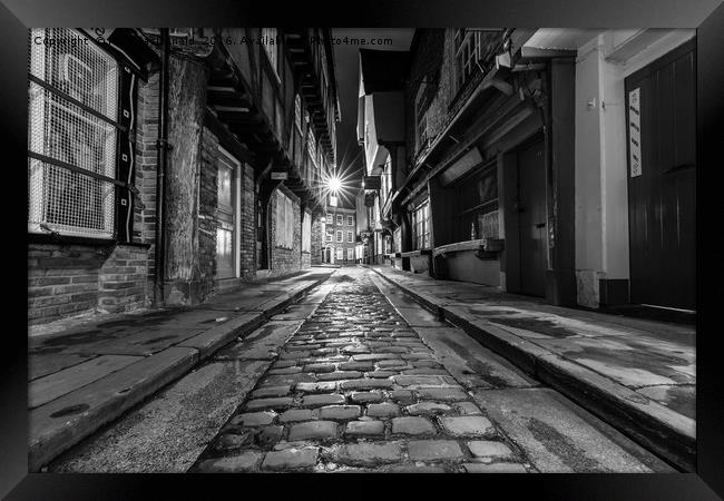 The Shambles, York : 02 of 07 Images (B&W) Framed Print by Phil MacDonald