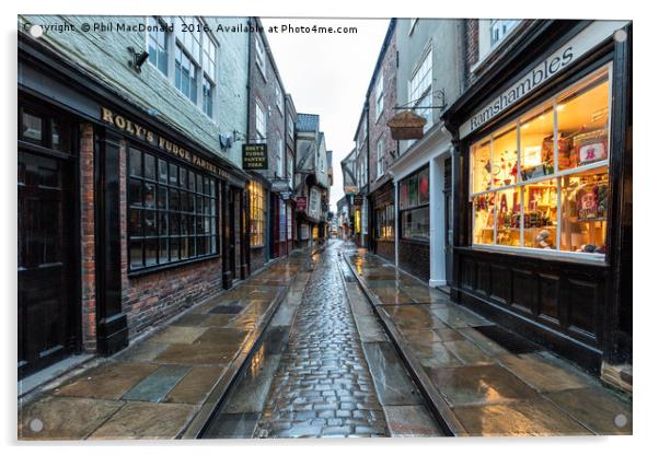 The Shambles, York : 05 of 07 Images Acrylic by Phil MacDonald