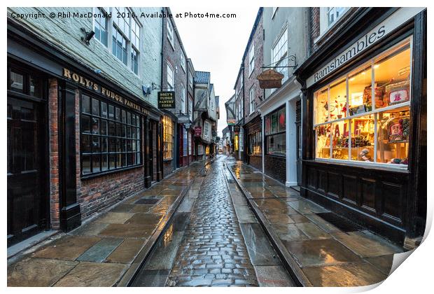 The Shambles, York : 05 of 07 Images Print by Phil MacDonald