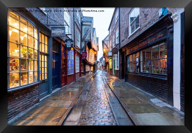 The Shambles, York : 06 of 07 Images Framed Print by Phil MacDonald