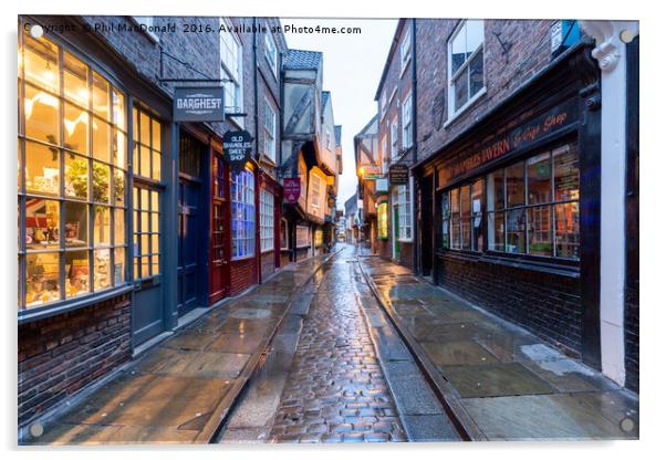 The Shambles, York : 06 of 07 Images Acrylic by Phil MacDonald