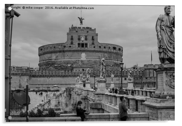 Castel Sant'Angelo Rome Acrylic by mike cooper