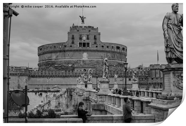 Castel Sant'Angelo Rome Print by mike cooper