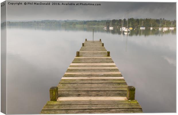 Sunrise Jetty, Windermere in the UK Lake District Canvas Print by Phil MacDonald